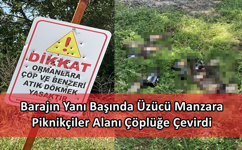 Barajın Yanı Başında Üzücü Manzara: Piknikçiler Alanı Çöplüğe Çevirdi