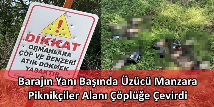 Barajın Yanı Başında Üzücü Manzara: Piknikçiler Alanı Çöplüğe Çevirdi