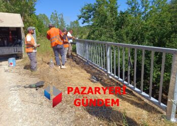 Pazaryeri’nde Tehlike Saçan Köprü Korkulukları Yenilendi